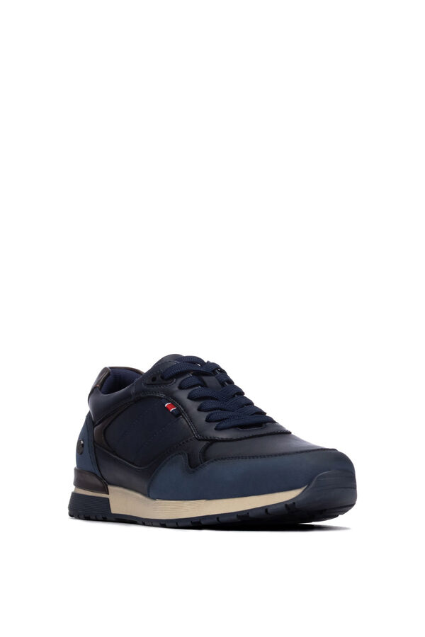 XTI Zapatilla casual cordones azul