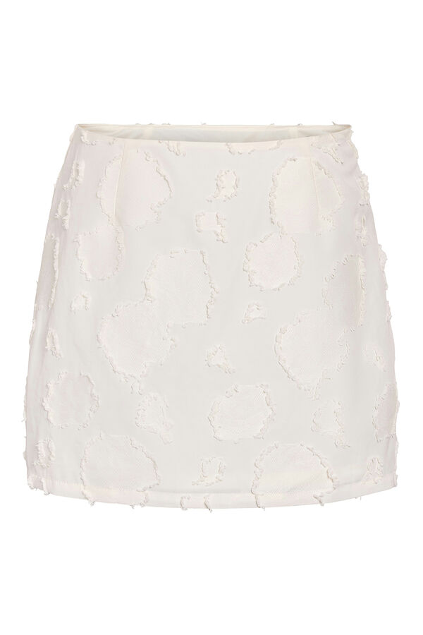 Noisy May White textured miniskirt Bela