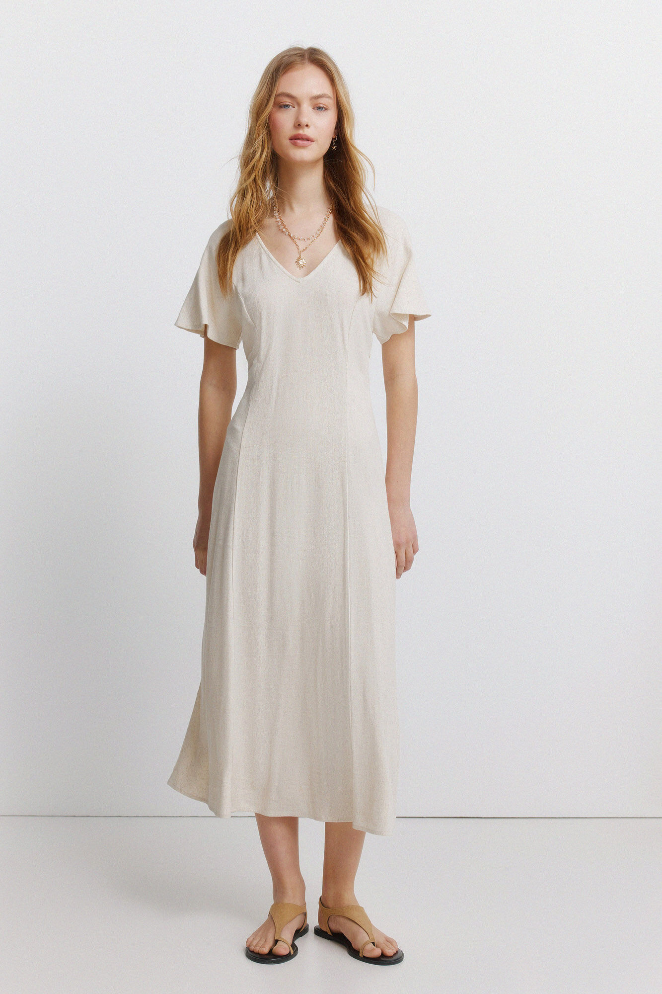 Springfield Crossed back midi dress