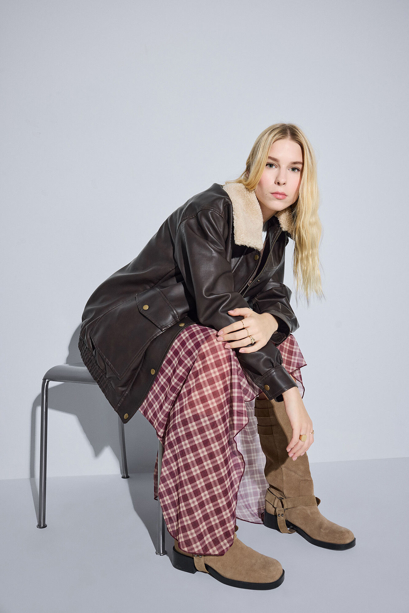 DeFacto Cazadora oversize efecto piel