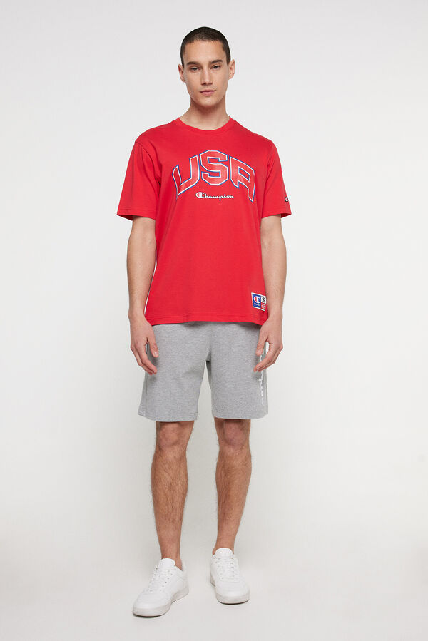 Springfield T-shirt manga curta de homem vermelho