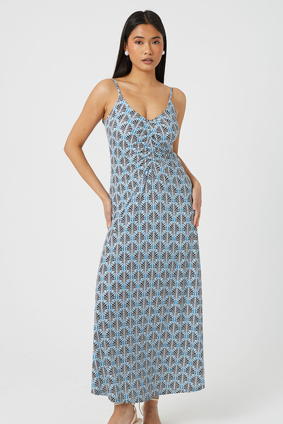 Vestido largo estampado