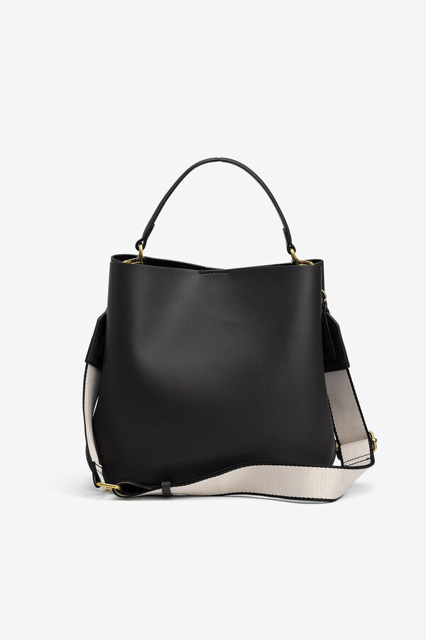 Springfield Leather Effect Bucket Bag black