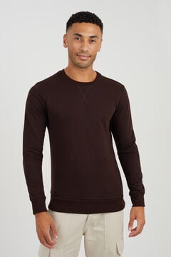 Springfield Sweatshirt with fleece interior brown