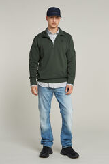 G-STAR Sweatshirt com fecho de fecho-&eacute;clair no gola cinzento