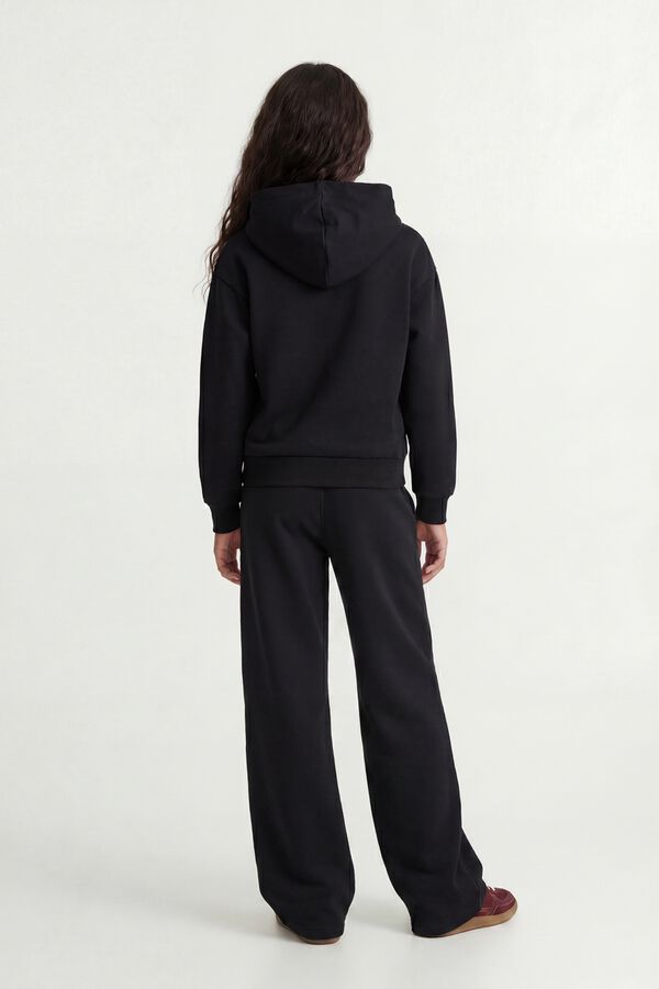 Jack & Jones Girl Hooded logo sweatshirt black
