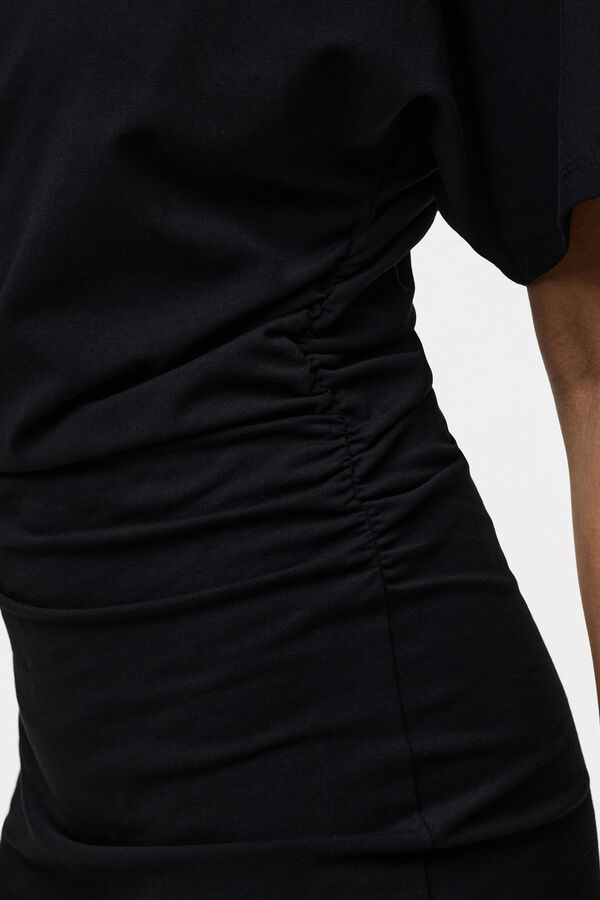 Pieces Short ruched dress black