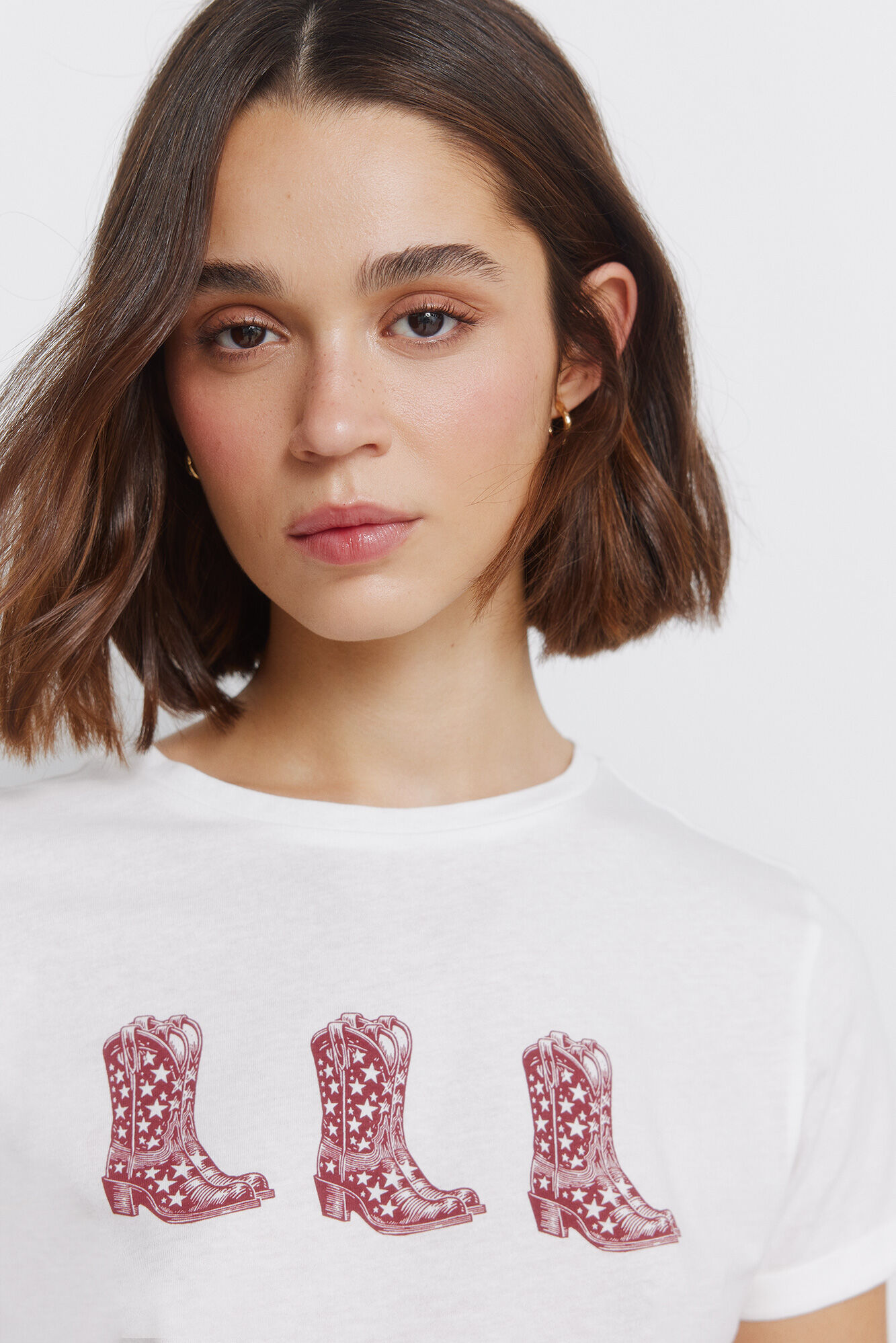 Springfield T-shirt with rolled-up sleeves