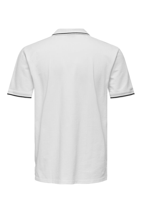 Springfield Basic-Poloshirt Baumwolle Weiß