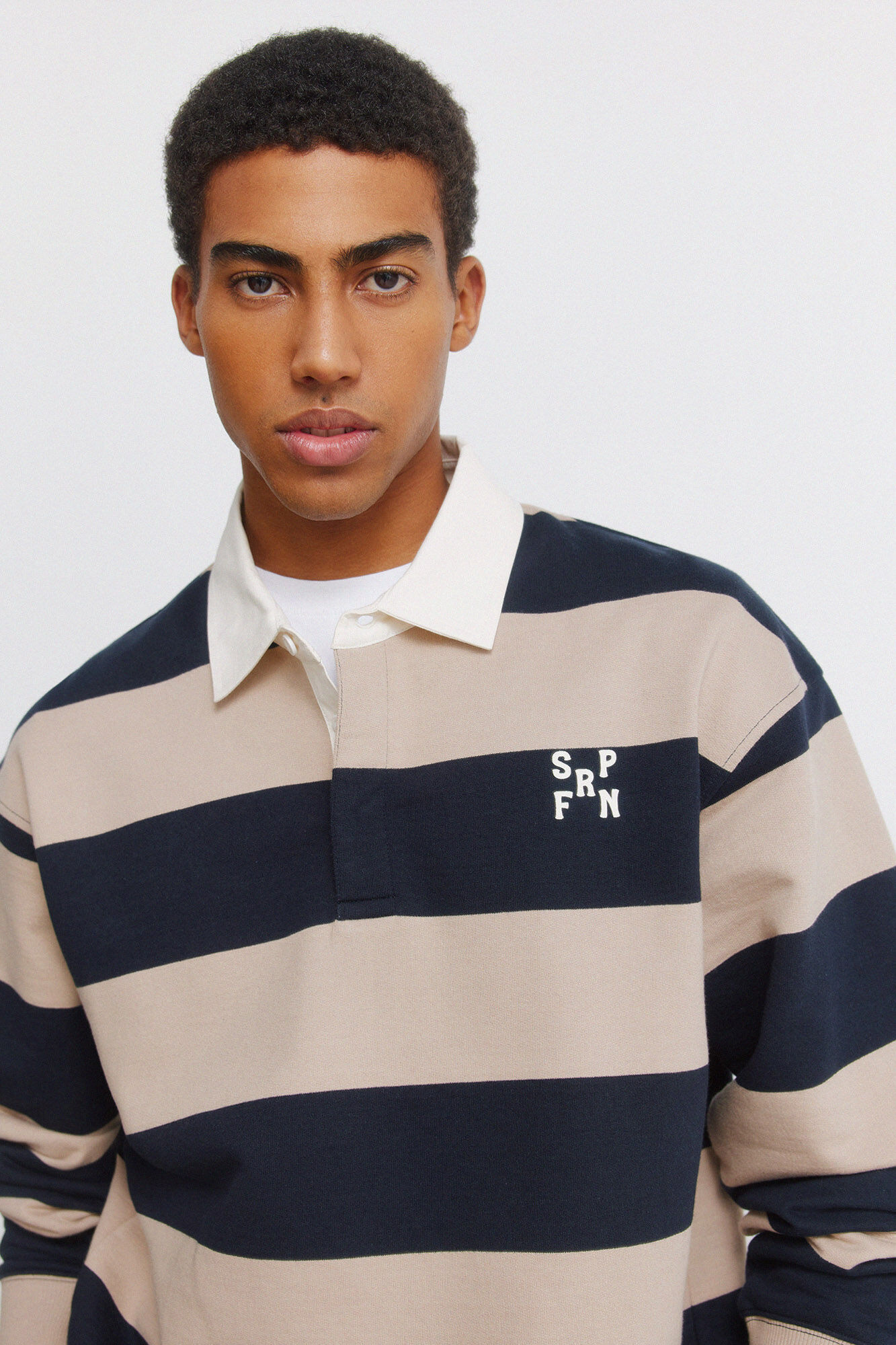 Springfield Prugasta rugby majica polo dugih rukava