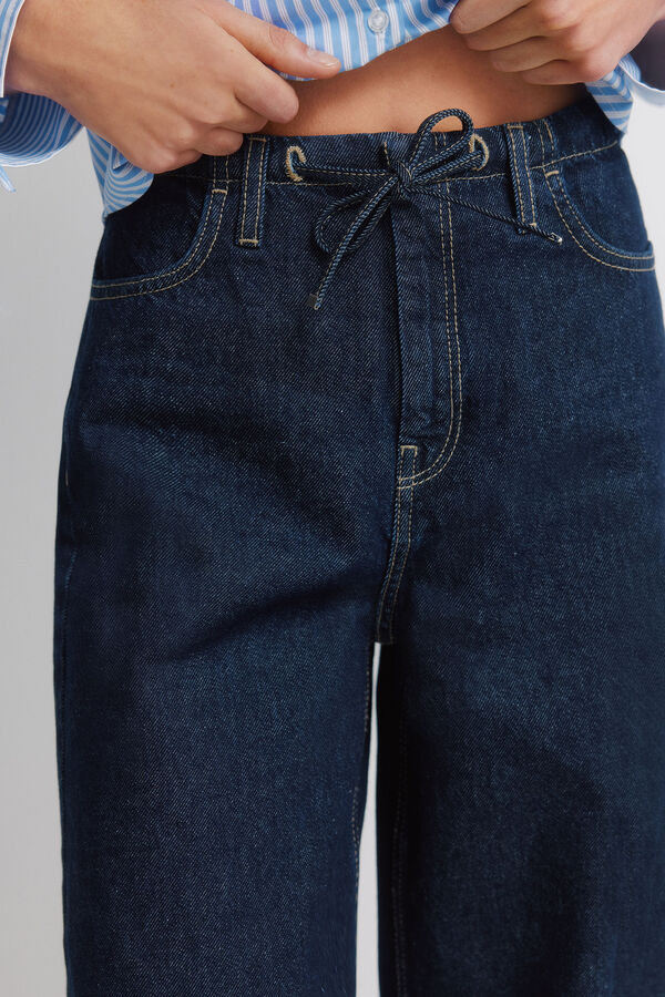 Springfield Wide jogger trousers blue