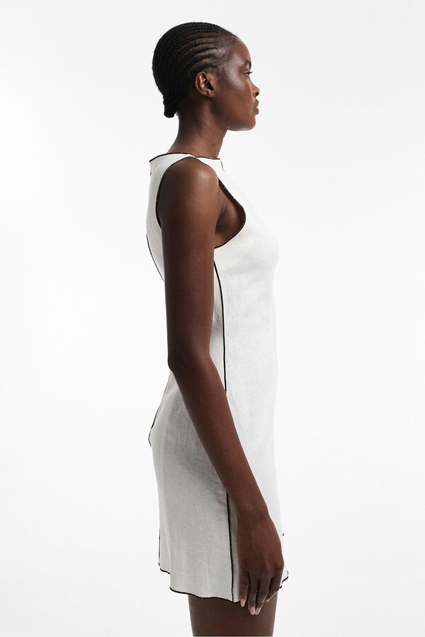 Topshop Linen mini dress pink