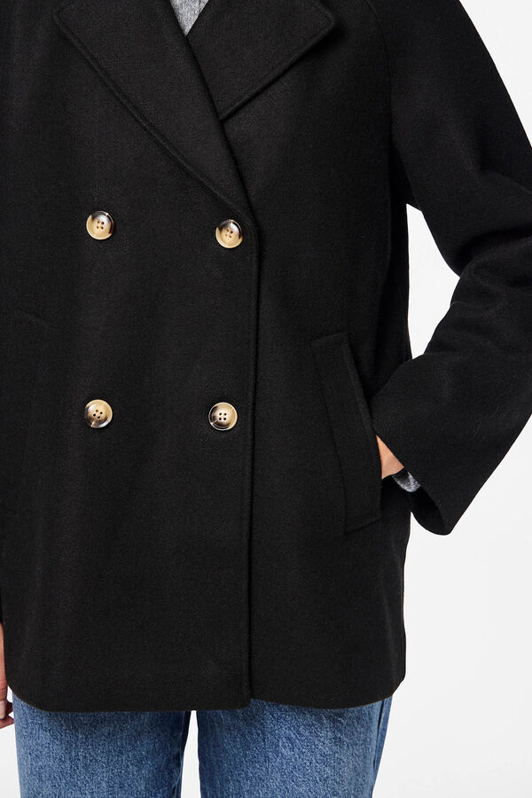 Pieces Abrigo cruzado negro
