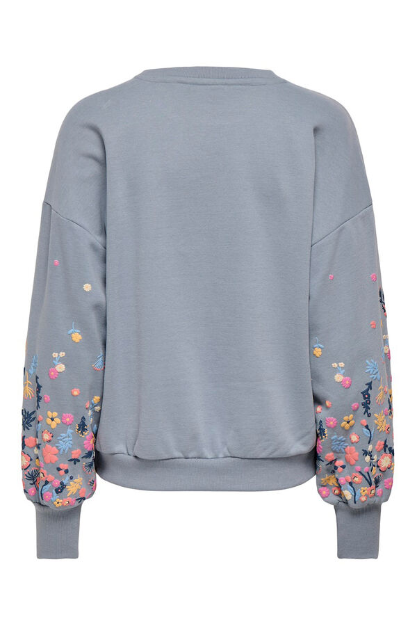 Only Sudadera cuello redondo azul