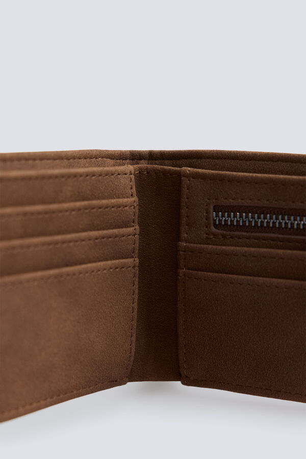 Springfield Two-tone faux leather wallet mink