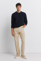 Springfield 5-pocket washed slim fit trousers brown