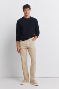 Springfield 5-pocket washed slim fit trousers