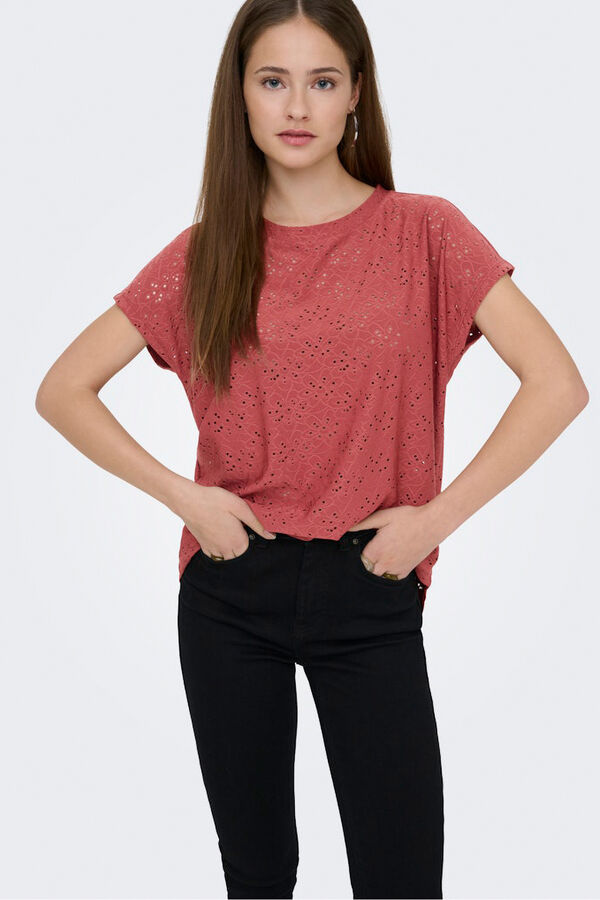 Only Regular fit short sleeve T-shirt red