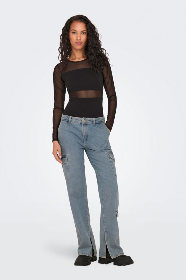 Only Semi-transparent tight body Crna