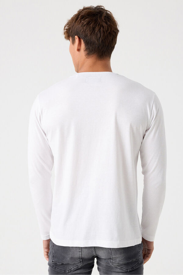Inside T-shirt com estampado interna branco