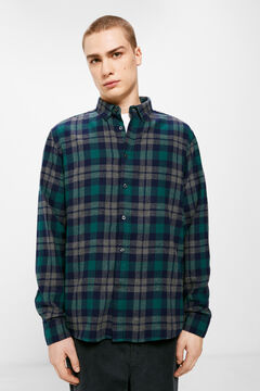 Springfield Camisa de flanela com padrão de xadrez verde