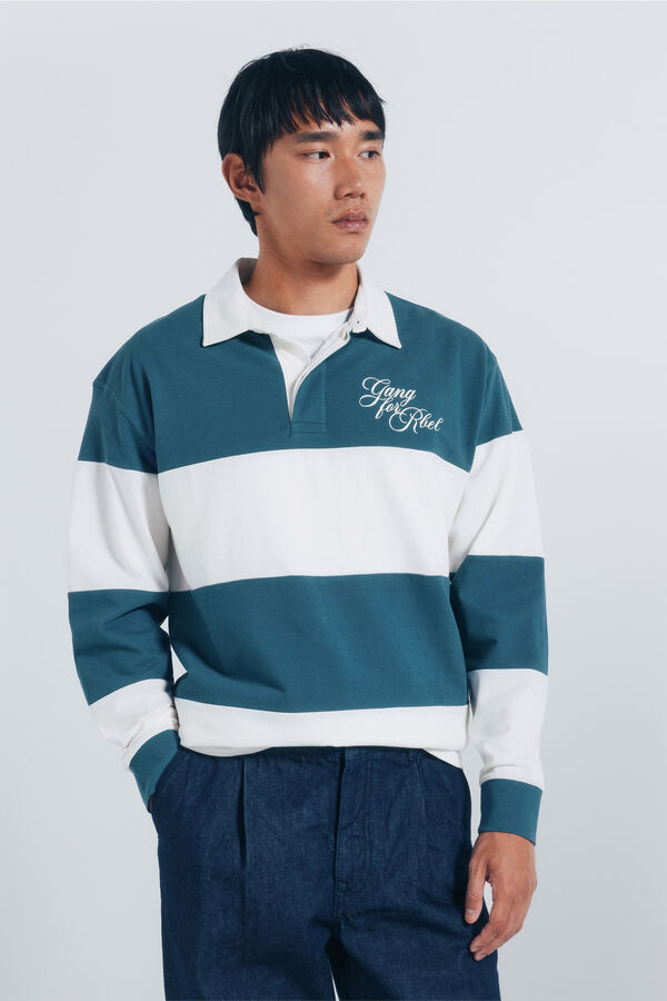 Springfield Long-sleeved rugby shirt blue
