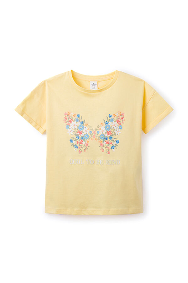 Springfield Majica sa leptirom za devojčice žuta