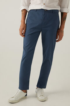 Springfield Pantalon chino micro-imprim&eacute;. blue mix