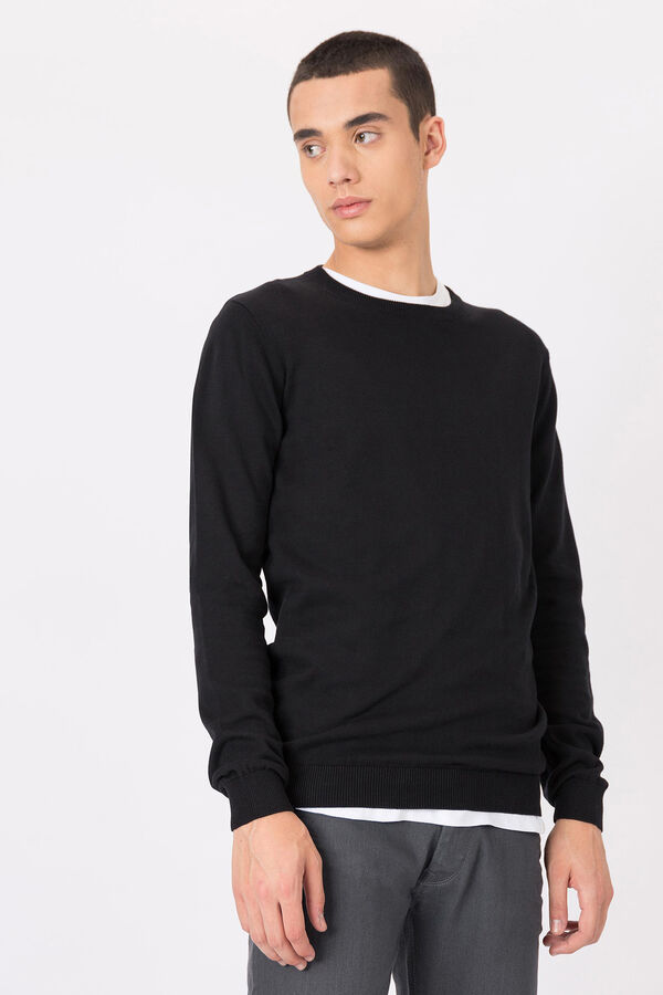Springfield Basic Knitted Pullover crna