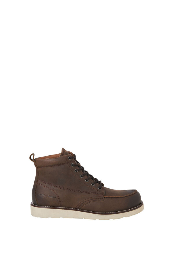 Jack & Jones Leather ankle boots with rubber sole nude