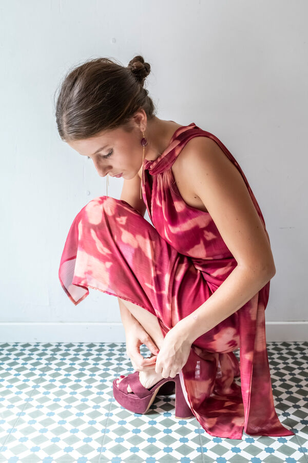 Cul Sac Vestido midi recto estampado