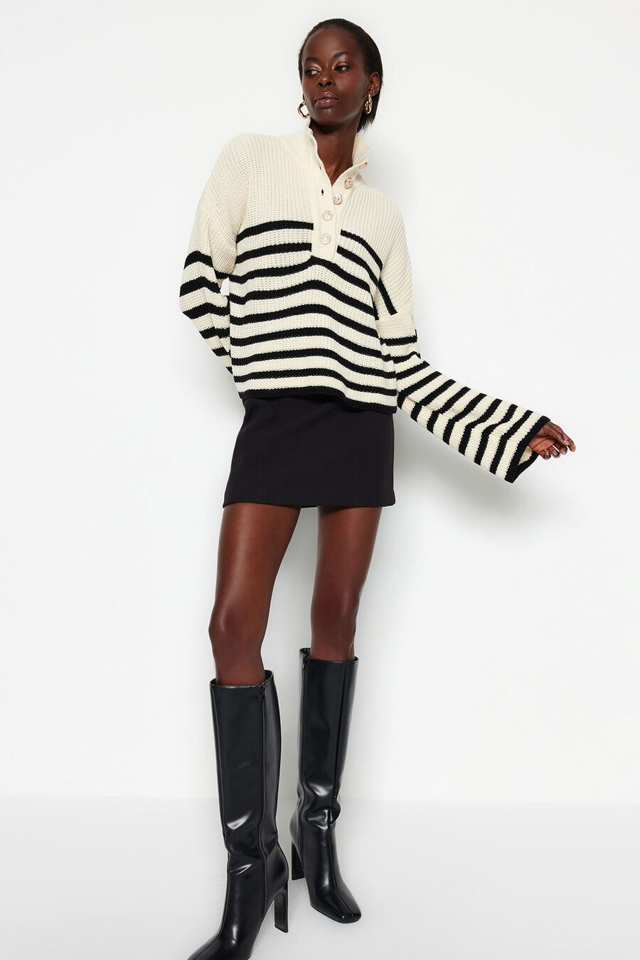 Jersey de punto a rayas