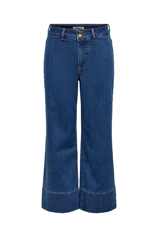 Only Jeans Wide Cropped Blau