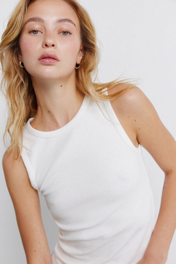 Springfield Basic racer back vest top white