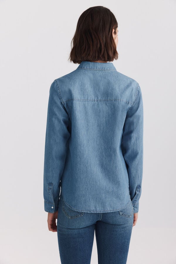 Springfield Denim basic shirt blue