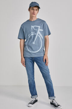 Springfield T-shirt bicyclette keep riding blau