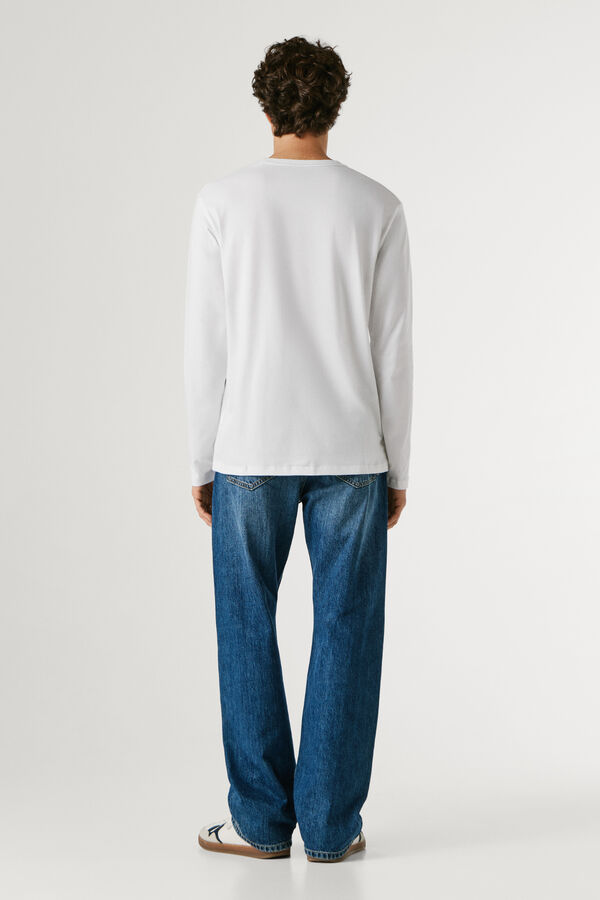 Pepe Jeans Long sleeve logo T-shirt white