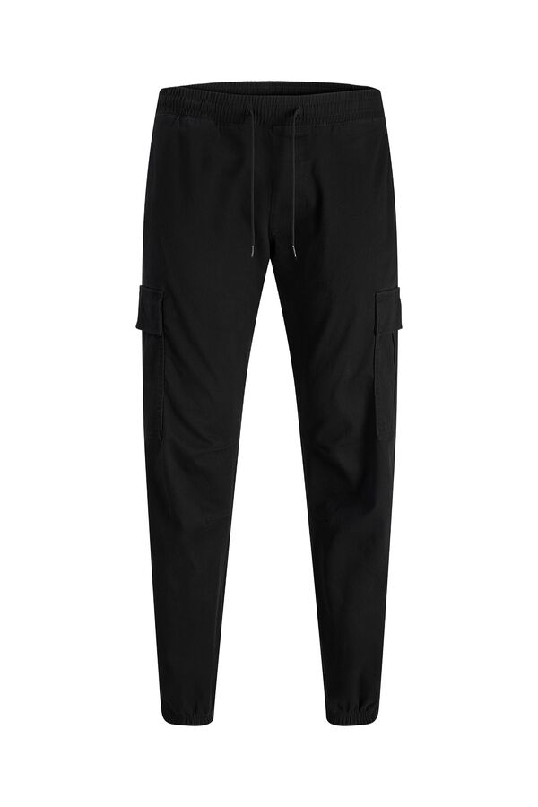 Jack & Jones PLUS Pantal&oacute;n cargo relaxed fit negro