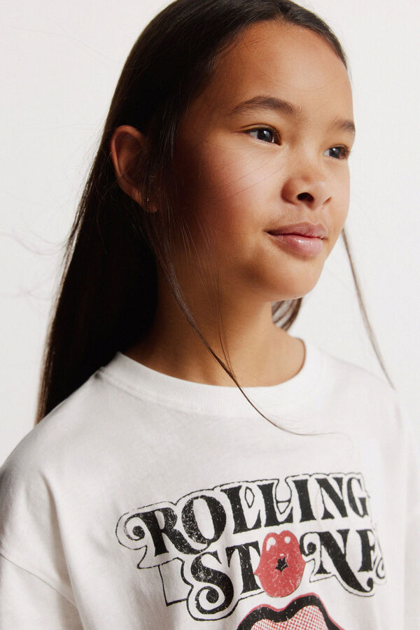Springfield Kids Camiseta Rolling stones ni&ntilde;a marfil