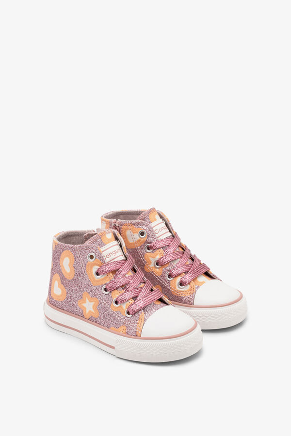 Conguitos Glow in the Dark High Top Sneakers Roze