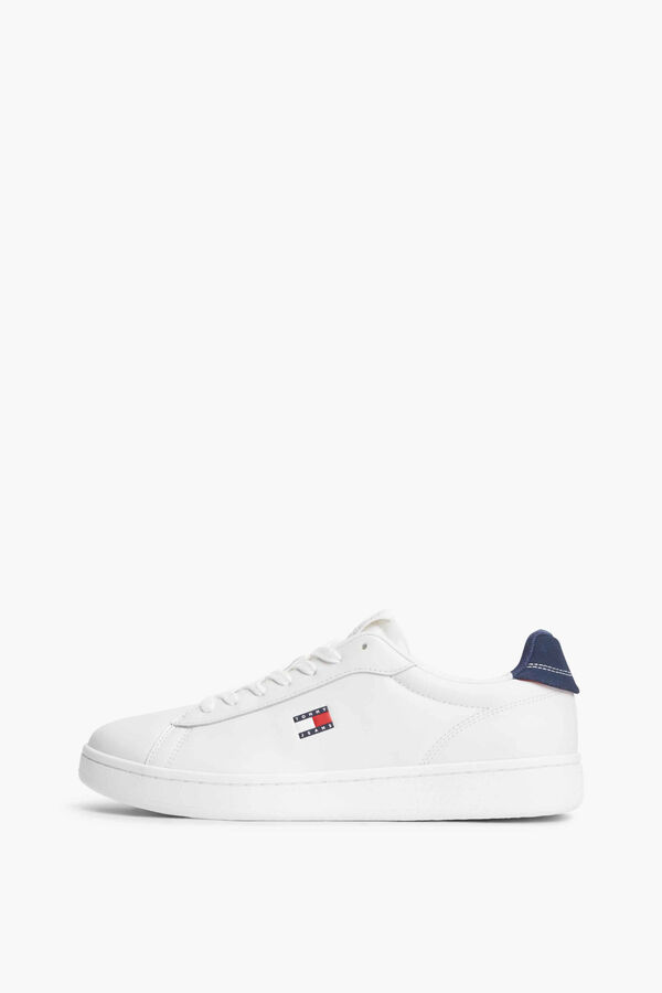 Tommy Jeans Chinelos de quarto com bandeira branco
