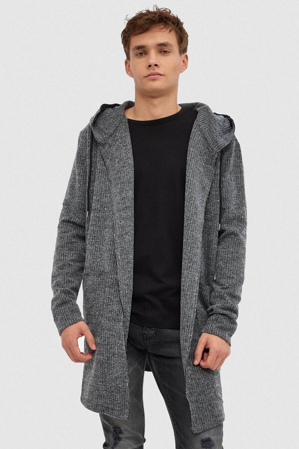 Springfield Open hooded jacket grey mix