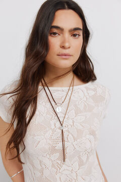 Springfield Lace sheer T-shirt