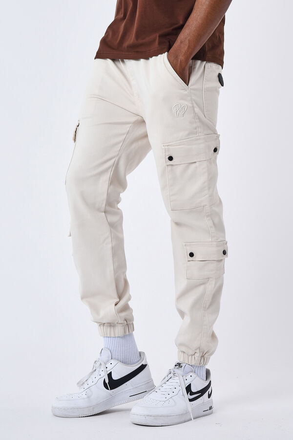 Project X Paris PANTAL&Oacute;N CARGO MULTI BOLSILLOS marfil