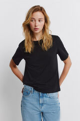 Springfield Cotton basic T-shirt black