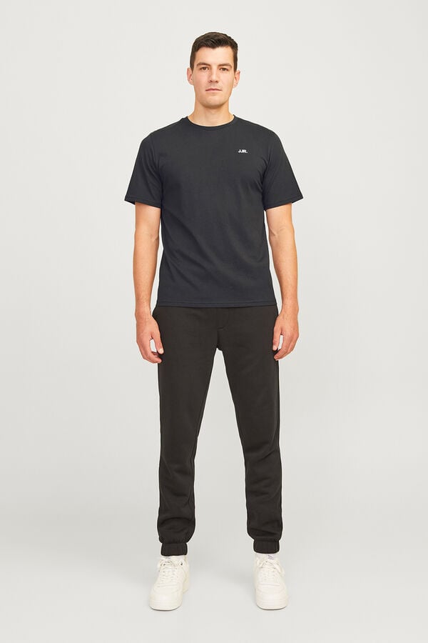 JJ REBEL Essential short-sleeved T-shirt Crna