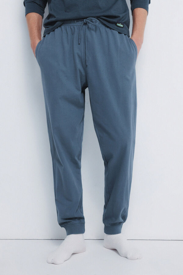 Springfield Cookie Monster Long Pajamas blue