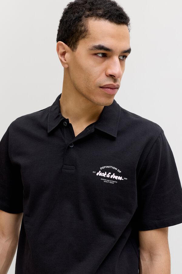 Jack & Jones Polo regular fit algod&oacute;n negro