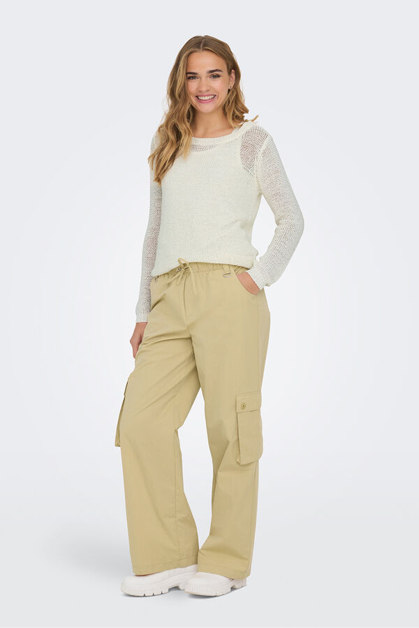 JDY Round neck jumper white