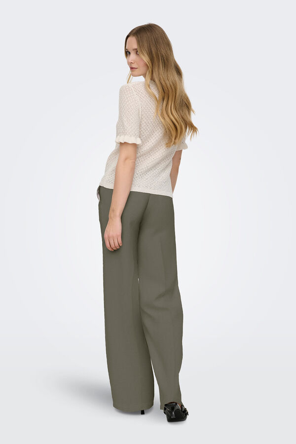 Only Fluid wide trousers imprim&eacute;